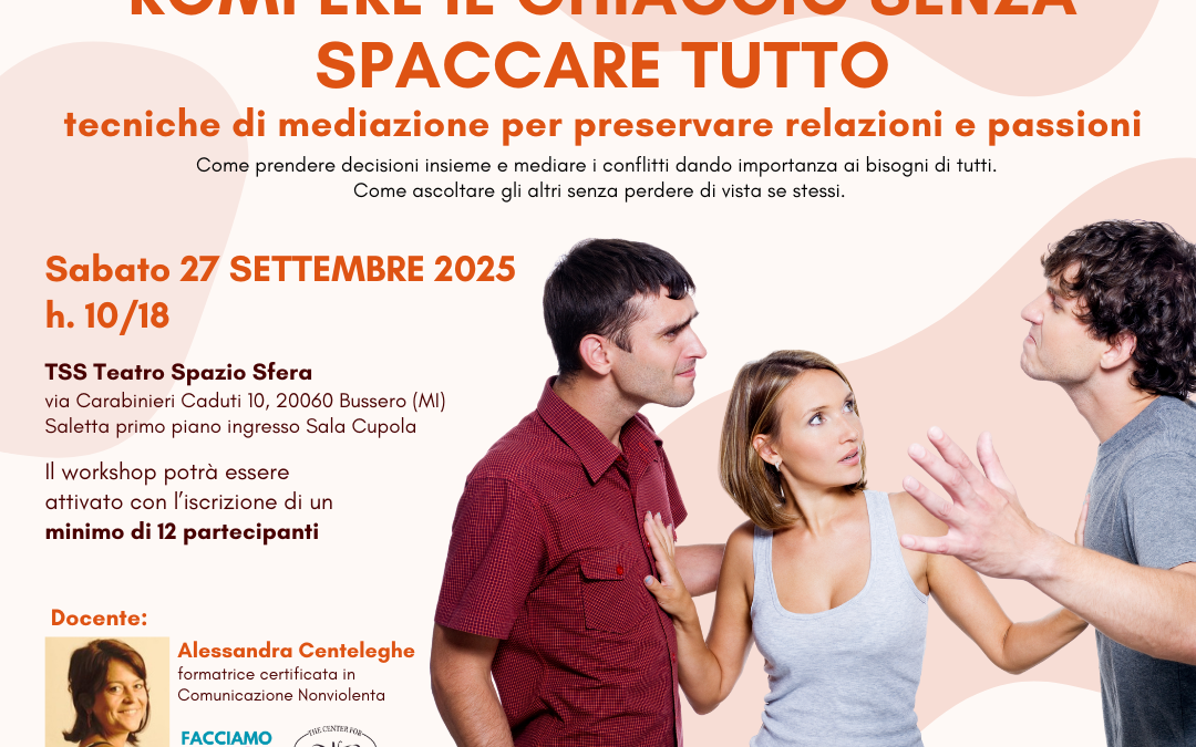 “Rompere il ghiaccio senza spaccare tutto” – Tecniche di mediazione per preservare relazioni e passioni.